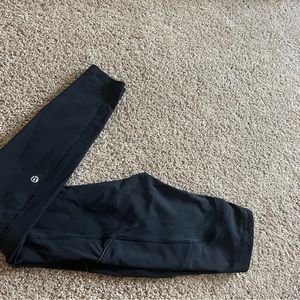 Black Lululemon Swift Speed Low Rise Pocketed Leggings Size 0 25”